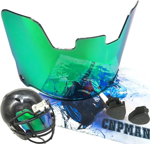 Vista 9 de Visera de fútbol, casco de fútbol para jóvenes y adultos, visera de protección facial para accesorios de casco de fútbol, resistente a los golpes