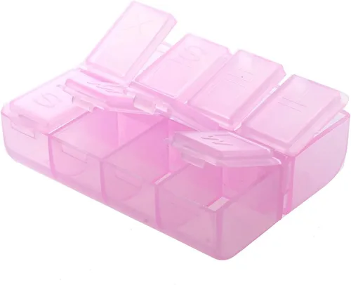 Vista 4 de 2 pastillas de plástico con 8 compartimentos