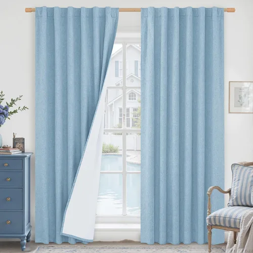 Vista 43 de LAMIT Cortinas opacas cortas de lino de 30 pulgadas para ventanas de cocina sobre el fregadero, cortinas de café texturizadas de lino marfil