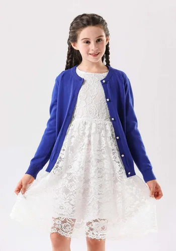 Vista 2 de SMILING PINKER cardigan de cuello redondo para niñas