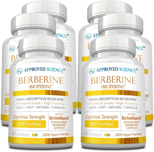 Vista 8 de Approved Science Berberina 1000mg - Suplemento de berberina de alta absorción con BioPerine - 60 cápsulas - 1 mes de suministro - Vegano
