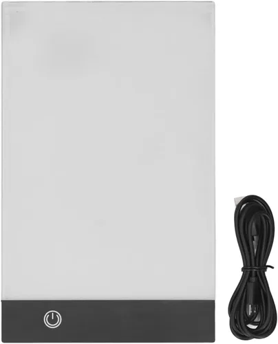 Vista 8 de Huleo Almohadilla de luz LED, almohadilla de luz de trazado A5, caja de luz de almohadilla de rastreo de artcrafts, 3 niveles de brillo, tablero