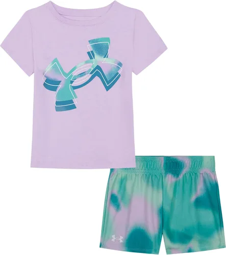 Vista 33 de Under Armour baby-girls Short Sleeve Shirt and Shorts Set, Durable Stretch and Lightweight