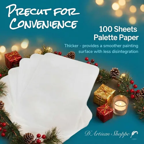 Vista 2 de WetNDri Papel de Paleta Desechable para Pintura Acrílica. Paquete de Recambio de 100 Piezas de Papel de Paleta para Paleta Húmeda para Pintar