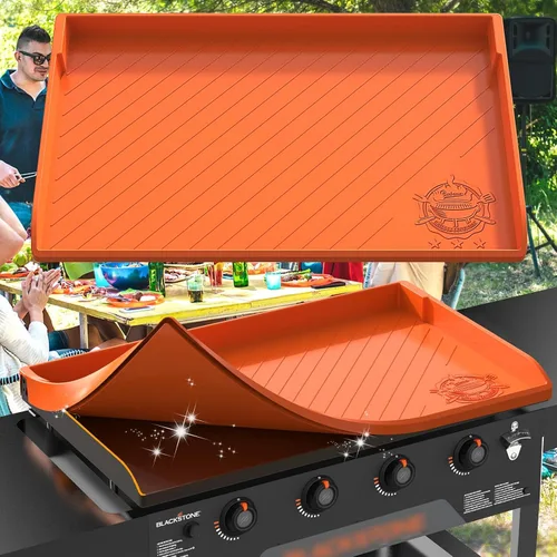 Vista 6 de Funda de parrilla de silicona para Blackstone de 22 pulgadas, cubierta protectora de silicona de grado alimenticio de borde completo y resistente