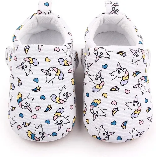 Vista 5 de Zapatos de bebé para niños y niñas, tenis de goma antideslizantes, suela de primer caminante, zapatillas de dibujos animados, zapatos para cuna de 0