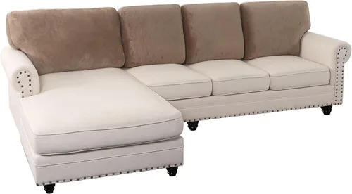 Vista 58 de PrinceDeco Fundas de cojín para sofá, funda elástica y lavable, funda de cojín ajustable de tela de terciopelo antideslizante, protector de muebles