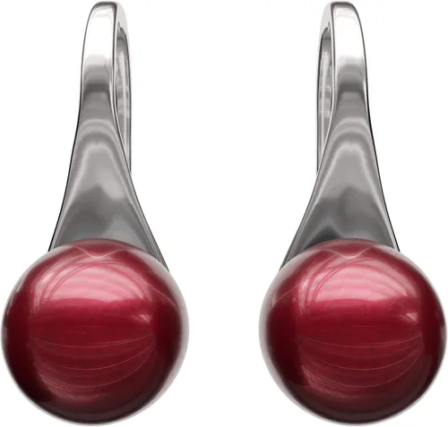 Vista 2 de Lova Jewelry Pendientes de gancho con clip en forma de corona de cristal y hematita para bodas, novias, formales y a la moda, Vidrio, Hematita