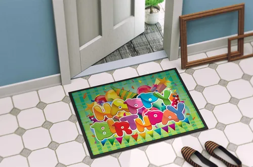 Vista 4 de Caroline's Treasures APH8872JMAT - Felpudo de feliz cumpleaños, 24 x 36 pulgadas, para interiores y exteriores, para entrada, antideslizante