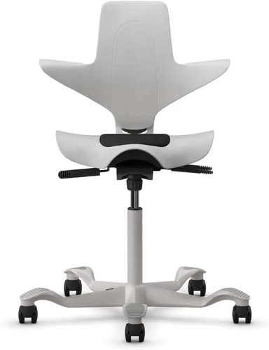 Vista 13 de HAG Capisco Puls - Silla de escritorio ajustable para sentarse a pie, marco negro, cojín parcial negro