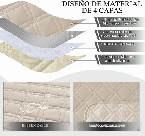 Vista 6 de Genina Fundas impermeables para sillas reclinables, fundas reclinables para perros y mascotas, lavable, antideslizante, funda para silla reclinable