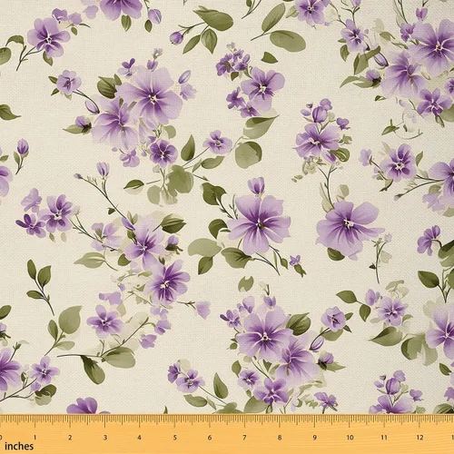 Vista 27 de Feelyou Tela de Flores Groovy por Yarda 1 Yarda Niños Tela de Tapicería Floral Retro para Sillas para Niños Niñas Adolescentes Flores Hippie