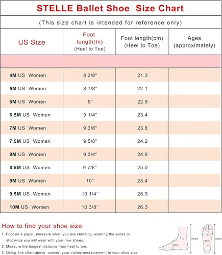 Vista 6 de Stelle Zapatos de ballet para mujer, zapatillas de baile de lona altamente elásticas, zapatos de yoga para niñasadultos