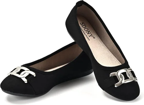 Vista 7 de Zapatos de ballet para mujer, cómodos zapatos planos casuales para caminar, conducir, elegantes