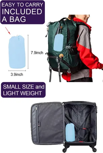 Vista 4 de LOMON Chaqueta ligera impermeable con capucha para mujer, para exteriores