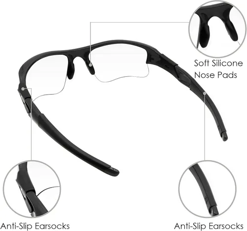 Vista 6 de BLAZERBUCK Kits de calcetines de repuesto para calcetines y pezones para Oakley Flak Jacket XLJ Sunglass