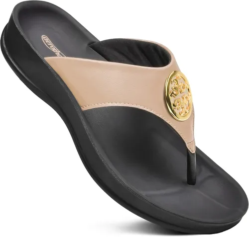 Vista 21 de AEROTHOTIC - Sandalias de verano con soporte de arco, ortopédicas, con tiras, cómodas, con almohadilla suave, antideslizantes, con poste