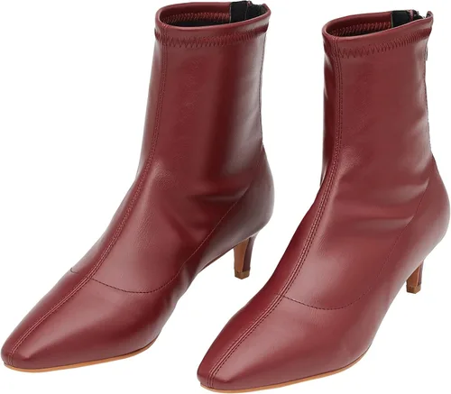 Vista 2 de CParavano Botines para mujer Botas de tacón alto Botines de tobillo para mujer Botas de tacón para mujer Botines para mujer Botas puntiagudas