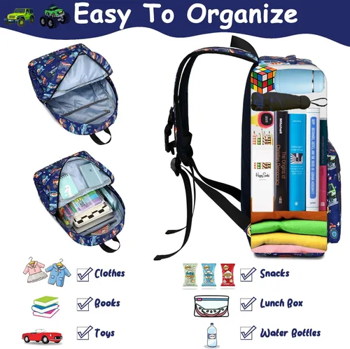 Vista 121 de CAMTOP - Conjunto de mochila y lonchera con estampados divertidos para niños de preescolar y primaria), Y0058-2