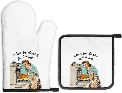 Vista 14 de The Kitchen is The Heart of The Home - Juego de guantes de horno y soportes para ollas, regalos de inauguración de la casa para amantes de la comida