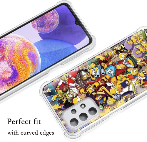 Vista 4 de Funda compatible con Samsung Galaxy A23, Galaxy A23, a prueba de golpes, material de TPU antiarañazos con hermoso patrón para Samsung Galaxy A23