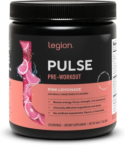 Vista 26 de LEGION Pulse Pre Workout - Bebida preentrenamiento de óxido nítrico totalmente natural para aumentar la energía, sin creatina, endulzada
