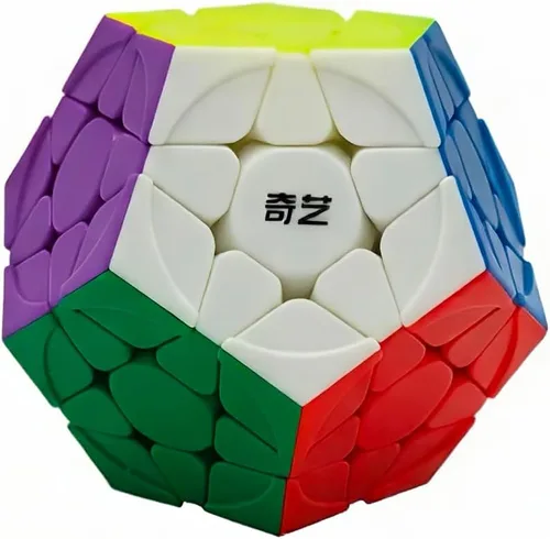 Vista 3 de Willking Qiyi Megaminx Cubo esculpido sin calcomanías 3x3 Pentagonal Dodecaedro Speed Cube Puzzle Toy (versión Qiheng S)