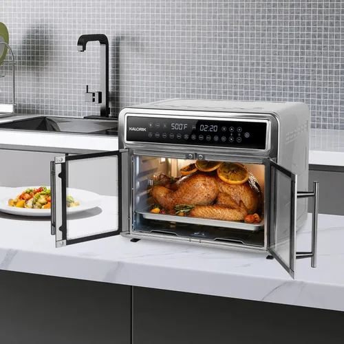 Vista 8 de Kalorik Horno freidora de aire serie MAXX Trio Flex de 26 cuartos de galón con controles digitales Puerta de fácil visión y 14 ajustes