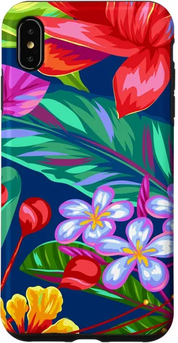 Vista 11 de Hawaiian Tropical Phone Case Yellow Red Hibiscus Plumeria Case for iPhone 17