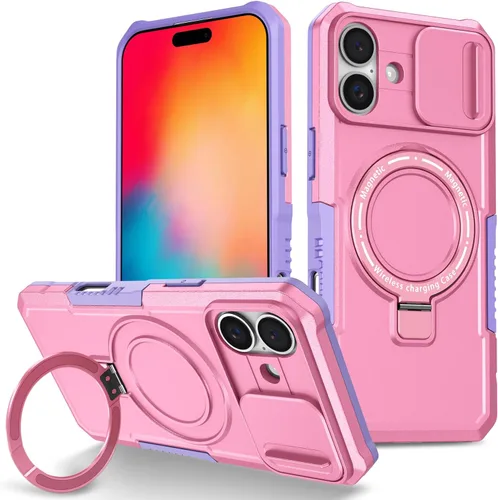 Vista 89 de Funda magnética para iPhone 11, soporte de anillo con ventana corrediza, funda protectora mate a prueba de golpes para iPhone 11 6.1, fundas