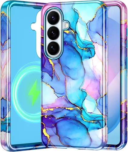Vista 71 de Btscase para Samsung Galaxy S25, [Probado contra caídas de grado militar] Funda protectora de diseño de patrón de mármol, resistente, delgada