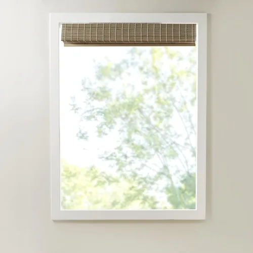 Vista 13 de Madison Park Eastfield - Persianas romanas sin cordones 100% de bambú, panel de privacidad de madera tejida, filtrado de luz, fácil instalación