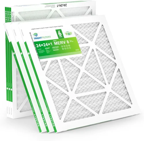 Vista 13 de TRIGHTFILTERS - 6 filtros de aire de 10x10x1, filtros plisados MERV 8 duraderos para hogar HVAC AC, filtros de aire acondicionado compactos