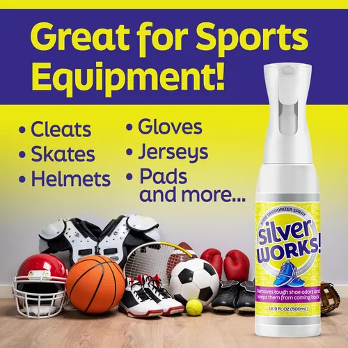 Vista 6 de SilverWorks! Spray desodorante para zapatos malolientes – Eliminación de olores de zapatos – Botas, tenis, eliminador de olores de zapatos