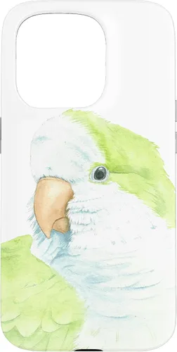Vista 14 de iPhone 12 Pro Max monje perico quaker acuarela loro retrato caso