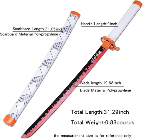 Vista 21 de ziqing Espada para cosplay de Demon Slayer hecha a mano, Katana de 31 pulgadas con múltiples estilos para elegir