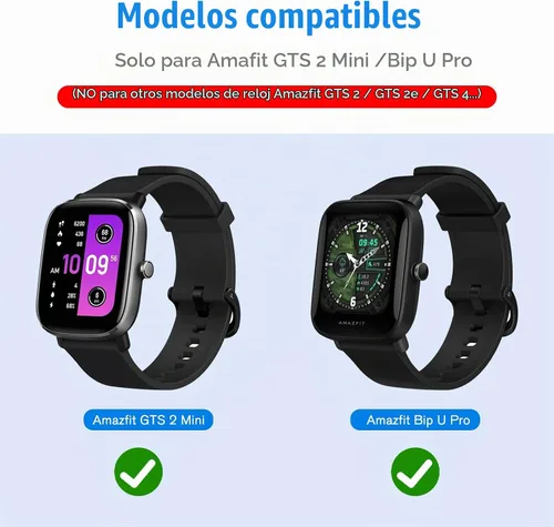 Vista 4 de Fintie Paquete de 3 fundas compatibles con Amazfit Bip U Pro/S/Lite/1S/GTS negro+transparente+oro rosa