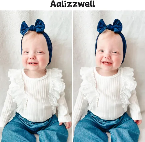 Vista 2 de Aalizzwell Conjunto de pantalones anchos de otoño para niñas recién nacidas