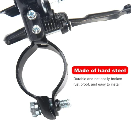Vista 4 de Tookie Desviador delantero de bicicleta, desviador universal de bicicleta, cambiador de velocidad de acero TZ 30 Accesorios de repuesto