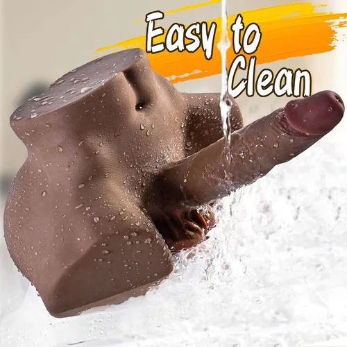 Vista 7 de Muñeca sexual masculina de 9 libras para homosexuales con consolador realista flexible de 7.2 pulgadas, masturbador unisex 2 en 1, muñecas sexuales