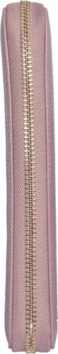 Vista 7 de Easyoulife - Billetera con cierre de mujer, tarjetero de cuero, cartera con cremallera, bloqueo RFID rosado (Bean Pink)