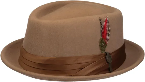 Vista 10 de Brixton Sombrero Stout Pork Pie para Hombre Negro/Negro