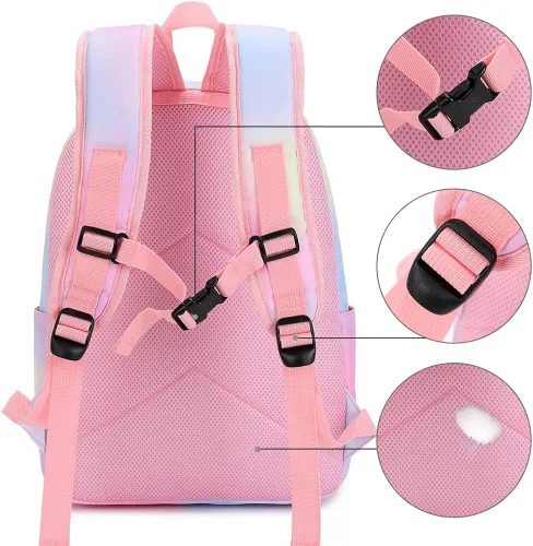 Vista 7 de CAMTOP Juego de morral y lonchera para niñas de preescolar y primaria
