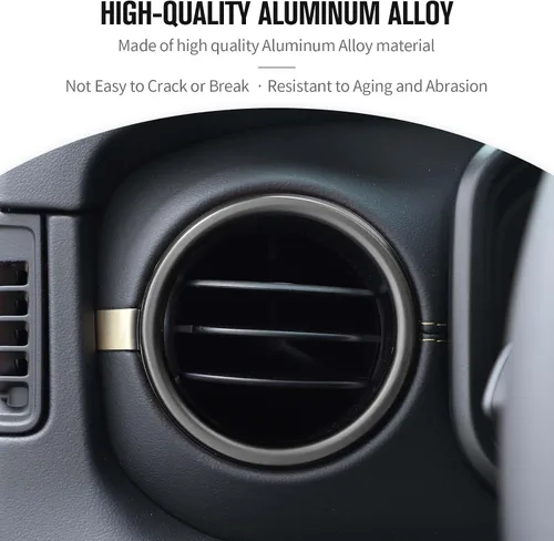 Vista 5 de JeCar Anillo de Ventilación del Aire Acondicionado del Tablero de Aleación de Aluminio Cubierta de Moldura de Salida de AC Accesorios Interiores
