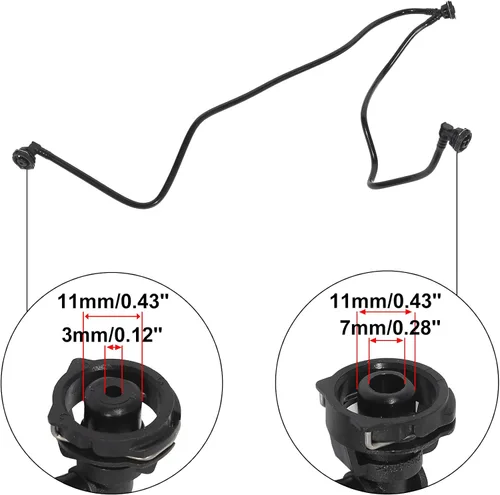 Vista 3 de X AUTOHAUX Reemplazo de goma superior de la manguera 2465010325 del tubo de desbordamiento del radiador para Mercedes-Benz GLA250 2015-2018