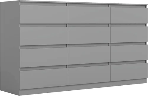 Vista 27 de Vibe & Dine Cómoda Doble de 8 Cajones, Cómoda Moderna con Almacenamiento Amplio para Closet, Dormitorio, Sala de Estar, Negro