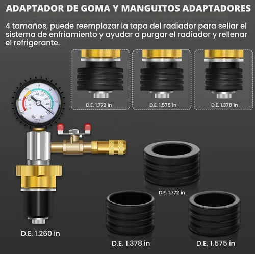 Vista 3 de JIFETOR Sistema de enfriamiento universal Tipo de vacío Kit de herramientas Estuche negro