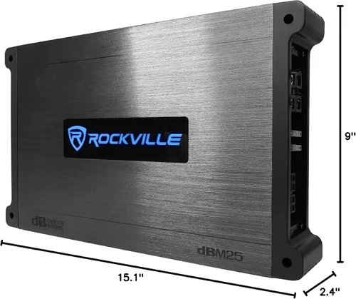 Vista 10 de Rockville Paquete RKL80MW: (2) altavoces marinos blancos RMS de 8 pulgadas de 900 vatios de 900 vatios/200 vatios, amplificador DBM25 clase AB de 2