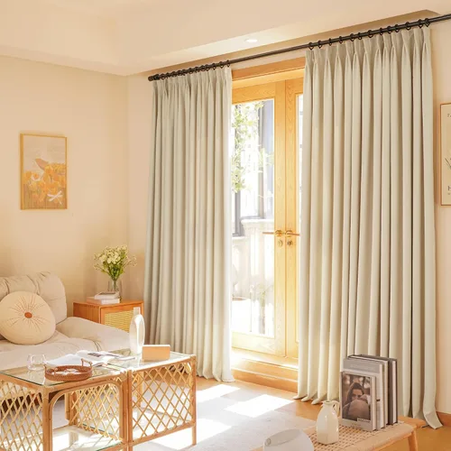 Vista 46 de HUTO Cortinas Plisadas de Pinzas Opacas con Aislamiento Térmico para Oscurecer la Habitación, Panel de Tratamiento de Ventana para Sala de Estar