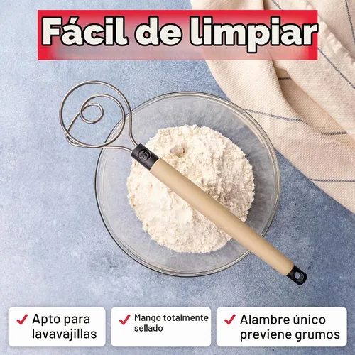 Vista 5 de Brod & Taylor Batidor de masa - Herramienta de mezcla resistente apta para lavavajillas